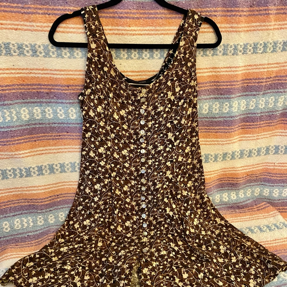 Floral Batik Printed Dress by DBY Ltd. 1990’s Size 13
